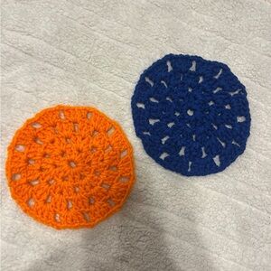 Handmade circular crochet coasters/doilies